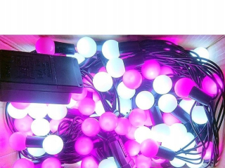 Svetla na Vianočný stromček - Lopta svetla LED 300 bielo-ružové 30 m