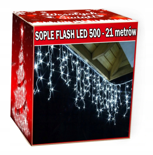 OUTDOOR ICICILS 500 LED 21m BLESK HRUB