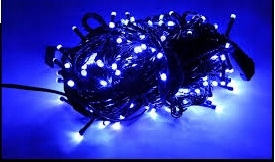 Vonkajšie vianočné osvetlenie - Vonkajšie osvetlenie 300 LED modrá + iskra flash