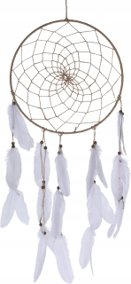 Dream Catcher Prírodné biele perie 80 cm