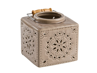 Lampáš, svietník - Keramická lucerna 16.5x16.5x17cm lampa
