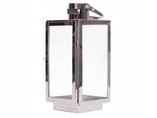 Lampáš, svietník - LIGHTHOUSE LANTERN GLAMOUR 30CM CHRÓM + LED SVIEČKA