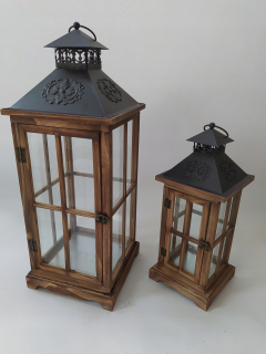 Lucerna Lucerna Drevená svietnika Lantern 65c