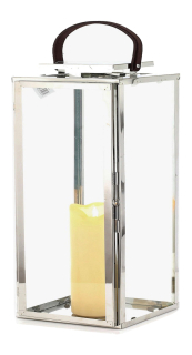 Lampáš, svietník - Lantern Lantern s pásom Ekonóra Chrome 35 cm