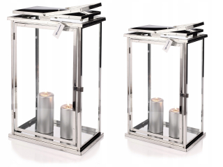 Lampáš, svietník - Lucerny. Lantern. Nový mod. Obdĺžnik. kpl. 2 34 47 cm