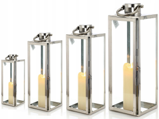 Lampáš, svietník - LANTERNS LANTERNS SETECHOUNDÁLNE 4 ks. 30 40 55 71 cm