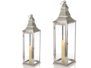 Lampáš, svietník - Lucerny Lucerny Steel KPL. 2 ks. 49 66 cm