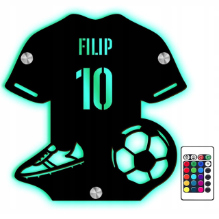 NOČNÁ LAMPA Futbalové tričko Darček PRE DIEŤA CHLAPCA