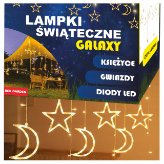 Svetelný záves Red Garden Gwiazda 21 - 50 svetiel