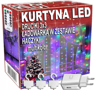 SVETELNÁ ZÁPONA 200LED LAMPY DIAĽKOVÉ GIRLAND 3x2m