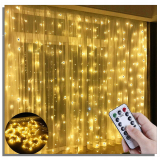 LED LAMPY SVETELNÁ ZÁCLONA 3X3M 300LED BIELA $$$