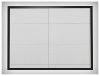 Kúpeľňové zrkadlo - Nástenné zrkadlo Galakor, obdĺžnikové, kovový rám, 80 x 60 mm
