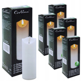 LED sviečka s plameňovým efektom Cortina 12,5 cm