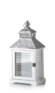 Lampáš, svietník - Levi White Lucerna L 22x15x45cm