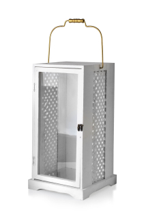 Lampáš, svietník - Levi White Lucerna L 27x24,5x52