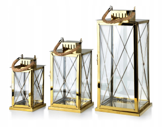 Lampáš, svietník - Lino Gold Set 3 Lighthouse 25x25xh: 5