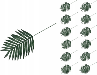 Umelé palmové listy PALM LEAF 12 ks.