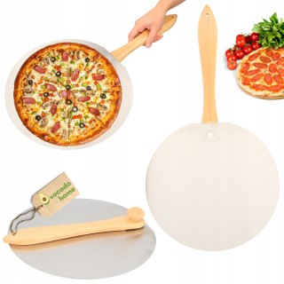 Pizza list avokádo domáca drevená rukoväť s veľkým priemerom 30 cm