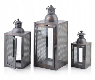 Lampáš, svietník - Lothario SET 3 LIGHTHOUSE 18x18xH: 44