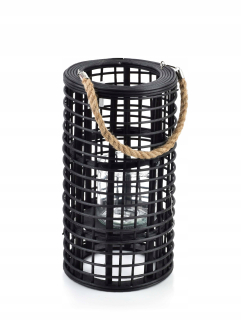 Lampáš, svietník - LUCIE BLACK Lucerny h40x21cm