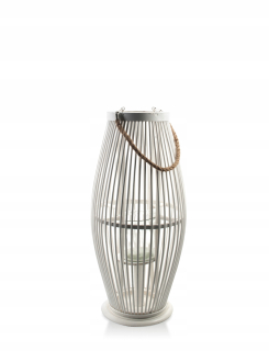 Lampáš, svietník - LUCIE BIELA Lucerna v62x28x18cm
