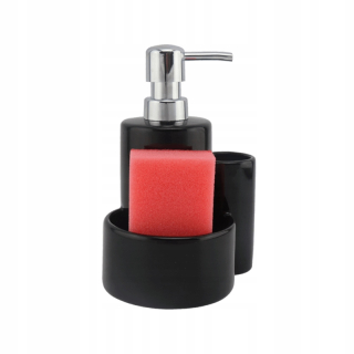 Dávkovač mydla - Lupo Soap DispenSer s čiernou nádobou+špongia