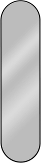 Zrkadlo - Zrkadlo 155x40 cm oválny čierny rám Baltica Design