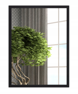Zrkadlo - Black Loft Mirror 80x60 Hliníkový obdĺžnik