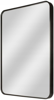 Zrkadlo - Kúpeľňové zrkadlo 80x60 Čierny hliníkový rám