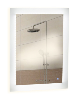 Zrkadlo - Biele LED zrkadlo 60x90 s dotykovým spínačom