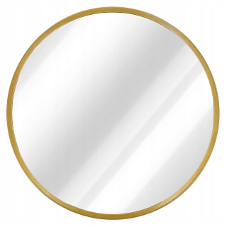 Zrkadlo - Zrkadlo v zlatom ráme 4 mm okrúhle zrkadlo