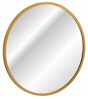 Zrkadlo - Okrúhle zrkadlo 60 cm zlatý rám mat Comad Hestia