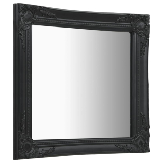 Zrkadlo - Nástenné zrkadlo visiace 60x60 cm čierny barokový štýl