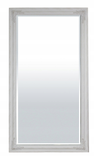 Zrkadlo - Štýlové zrkadlo v bielom ráme 132x72cm 93962