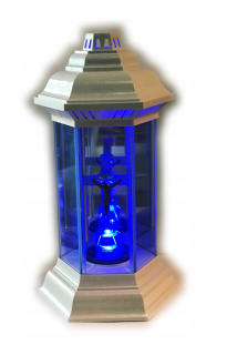 Večné svetlo, kahanec - Zrkadlové sklo Lantern Candle LED Cross 37cm