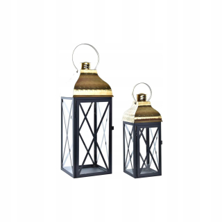 DKD DOMOV DECON LAMP 2 diely čierne zlaté sklo m