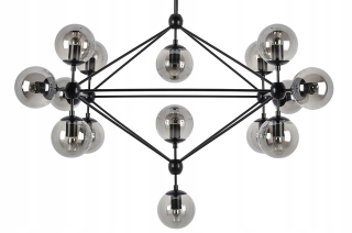 Závesná lampa planetario 15 čierne - odtiene dymion