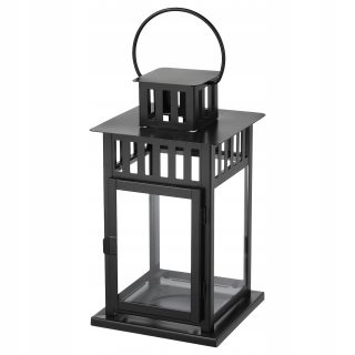 Lampáš, svietník - Záhradná lucerna Lantern Luster Black Solid