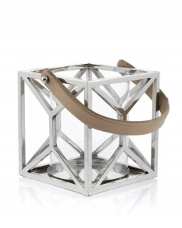 Lampáš, svietník - Square lampáš s výškou ocele 21 cm