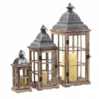 Lampáš, svietník - Lucerna Lighthouse Brown 3inx XXL set