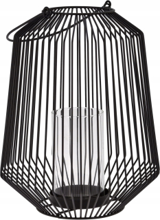 Lampáš, svietník - Lucerna kov čierny 30 cm