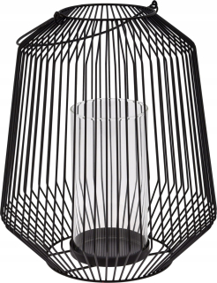 Lampáš, svietník - Kovová čierna lampáš 35