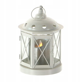 Lampáš, svietník - Kovová lampáš kov lampáš biela 1237W