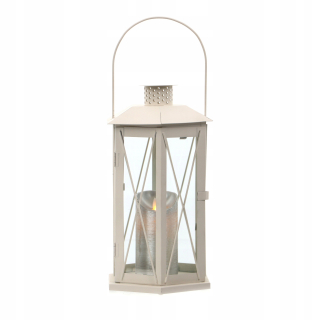 Lampáš, svietník - Metal lampáš kov lucerny Cream 1218CR