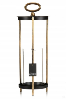 Lampáš, svietník - Kovová lampáš na zlatú nohách Amira XL