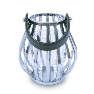 Lampáš, svietník - Lucerna kruhová oceľ h. 21 cm