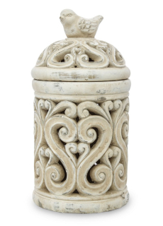 Lampáš, svietník - Lantern s vták lucerny Svietnik betónové W481
