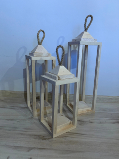 Lucerna lampa vystrelená drevené drevo 29 cm m m