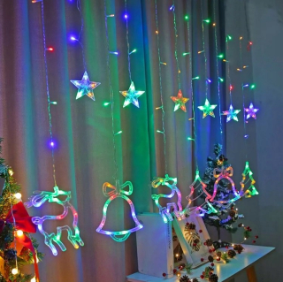Vianočné ozdoby - LED žiarovky sobia 2,5 m 138. viacfarebný