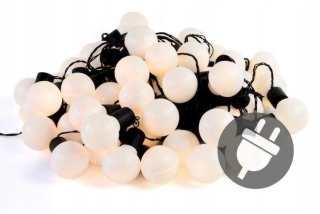 Svetla na Vianočný stromček - Záhradné svetla 50 LED, teplá biela matná